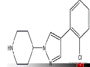 Molecular Structure of 902836-42-4 (4-[4-(2-Chlorophenyl)-1H-pyrazol-1-yl]piperidine)